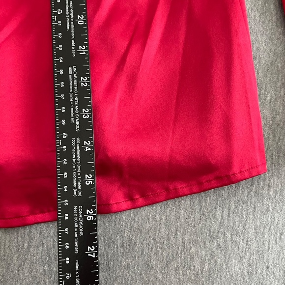 Pendleton Silky Red Formal Blouse Button Wrist New with Imperfection Size 10 - Picture 12 of 14